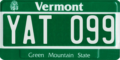 VT license plate YAT099