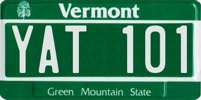 VT license plate YAT101