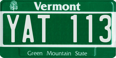 VT license plate YAT113