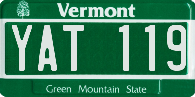 VT license plate YAT119