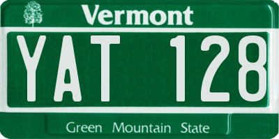 VT license plate YAT128