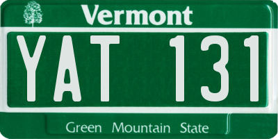 VT license plate YAT131