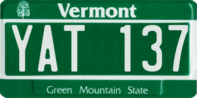 VT license plate YAT137