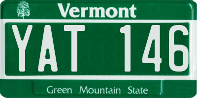 VT license plate YAT146