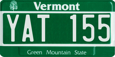 VT license plate YAT155