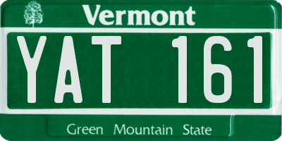 VT license plate YAT161