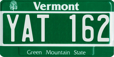 VT license plate YAT162