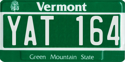 VT license plate YAT164