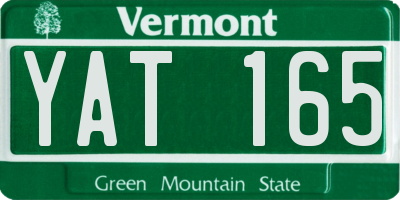 VT license plate YAT165