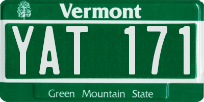 VT license plate YAT171