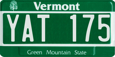VT license plate YAT175