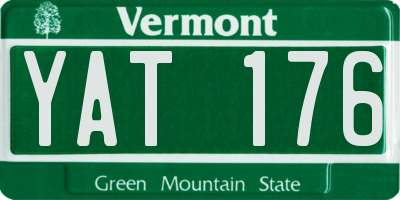 VT license plate YAT176