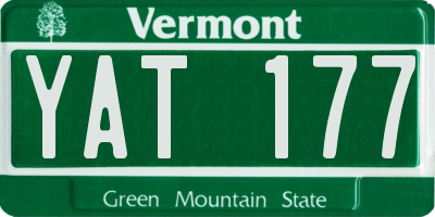 VT license plate YAT177