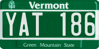 VT license plate YAT186