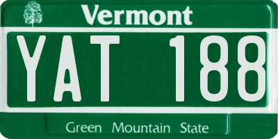 VT license plate YAT188