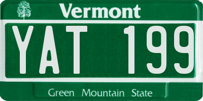 VT license plate YAT199