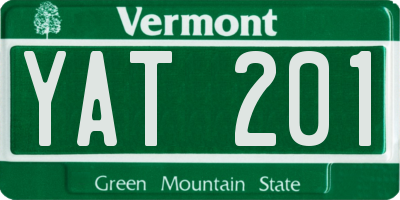 VT license plate YAT201
