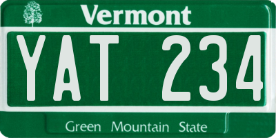 VT license plate YAT234