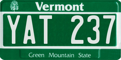 VT license plate YAT237