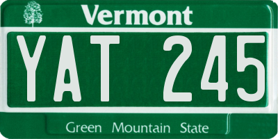 VT license plate YAT245