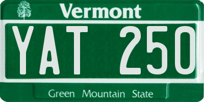 VT license plate YAT250