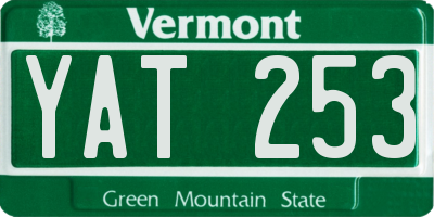 VT license plate YAT253