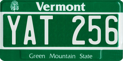 VT license plate YAT256