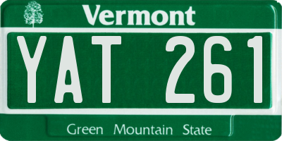VT license plate YAT261