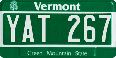 VT license plate YAT267