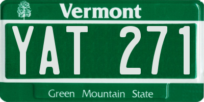 VT license plate YAT271