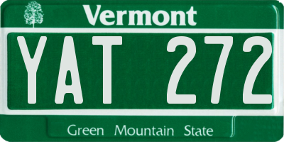 VT license plate YAT272
