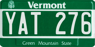 VT license plate YAT276