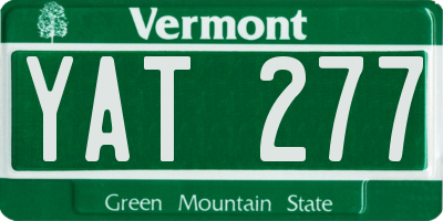 VT license plate YAT277