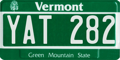 VT license plate YAT282