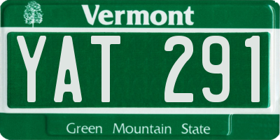 VT license plate YAT291
