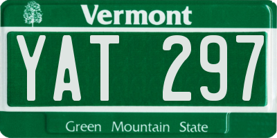 VT license plate YAT297