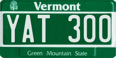 VT license plate YAT300