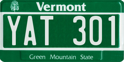 VT license plate YAT301