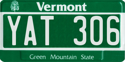 VT license plate YAT306