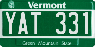 VT license plate YAT331