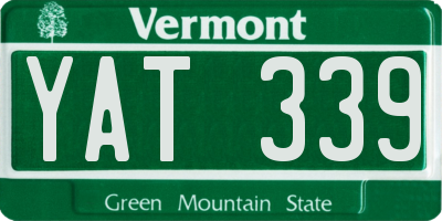 VT license plate YAT339