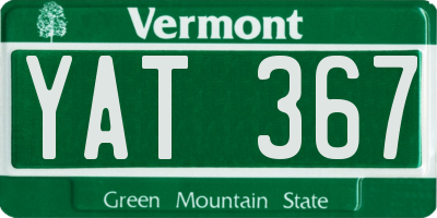 VT license plate YAT367
