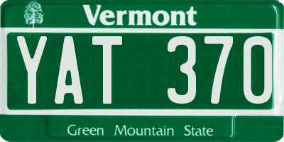 VT license plate YAT370