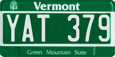 VT license plate YAT379