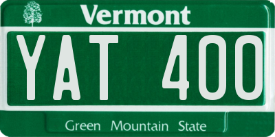 VT license plate YAT400