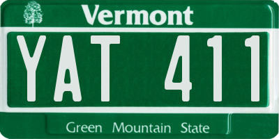 VT license plate YAT411