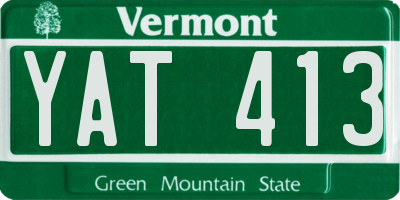 VT license plate YAT413