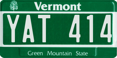 VT license plate YAT414