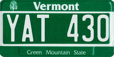 VT license plate YAT430