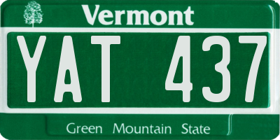 VT license plate YAT437
